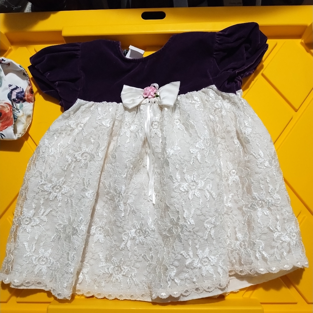 Purple and Lace Baby Dress